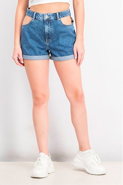 Don't Call Me Jennyfer شورت جينز نسائي مناسب للأم، لون أزرق