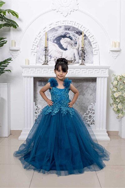 zde dikim evi Rochie de seara pentru copii rosie cu detaliu din dantela Rochi...