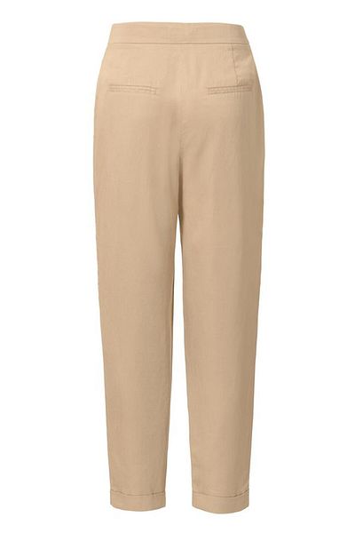 Tchibo Women Modern Fit Plain Straight Leg Pants, Beige