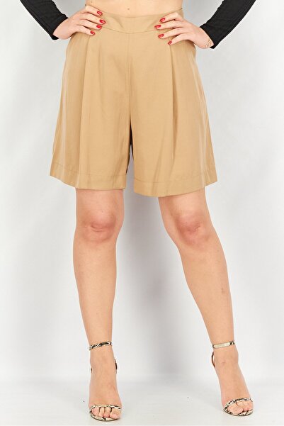 Tchibo Women Pull On Plain Shorts, Tan
