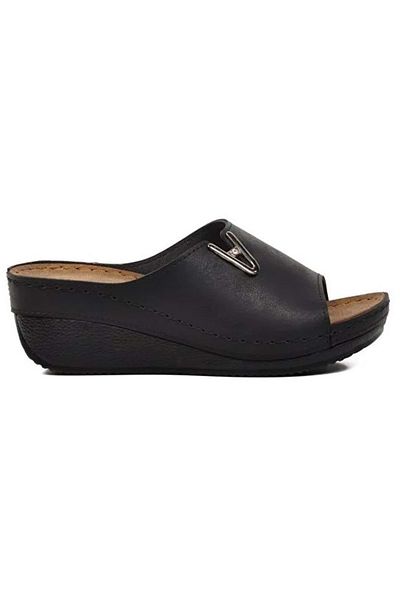 Kids Club Shoes Aryan 38-973 D.r Μαύρες Ορθοπεδικές Προτεινόμενες Γυναικείες Παντόφλες