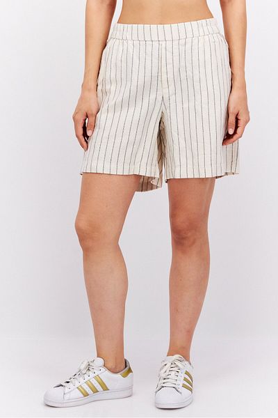 Esprit شورت نسائي مخطط أساسي، بيج