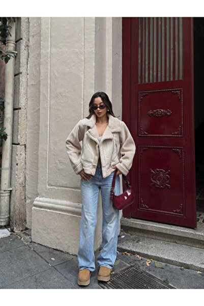 Lu Collection İçi Suni Kürklü Süet Ceket