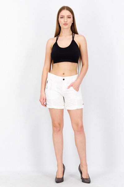 Esprit Women Solid Basic Shorts, White