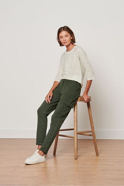 Tchibo Women Pull On Comfort Fit Jogger Pants, Green