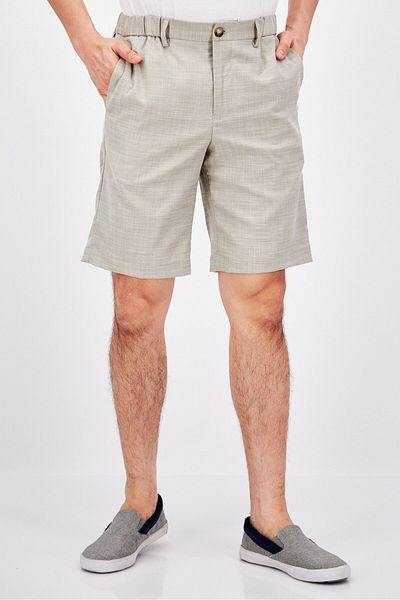 TOMMY LIFE Oversize Men's Shorts with Black Surface Texture - 81288