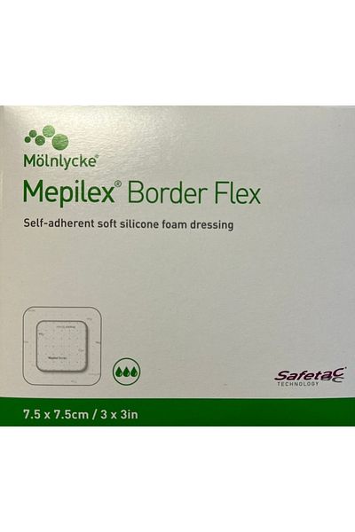 MÖLNLYCKE HEALTH CARE Mepi̇lex Border Flex 7.5 X 7.5 cm