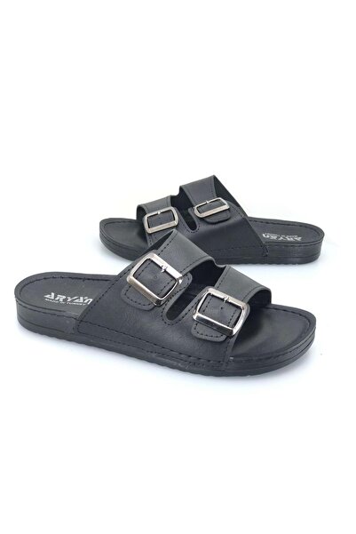 Kids Club Shoes Aryan D.r Προτεινόμενες Ορθοπεδικές Ανδρικές Παντόφλες ΜΑΥΡΕΣ