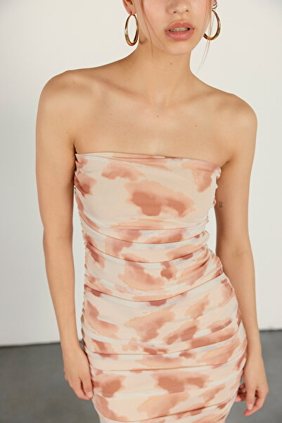 VATKALI Batikované midi šaty bez ramínek