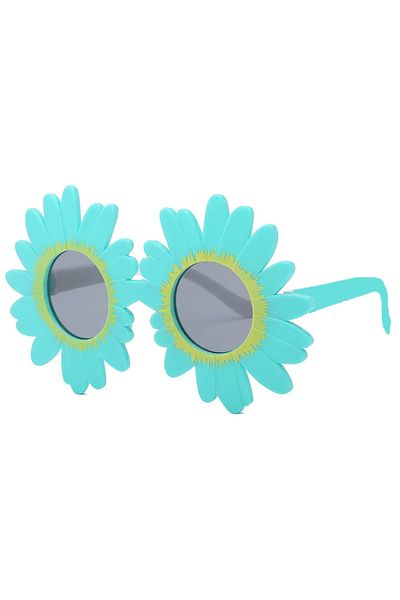 nuit dose Blue Color Daisy Shaped Party Glasses 18x10 cm