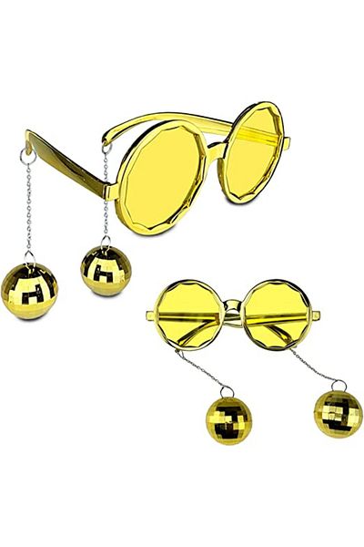 nuit dose Disco Party Glasses with Bulk Earrings Gold Color