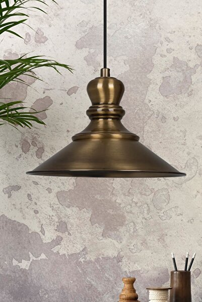 Bamyum Nantes Eskitme Rengi Metal Sarkıt Avize Modern Otel Cafe Restoran Salon Retro Sarkıt Modeller