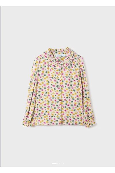 Abel & Lula Abel&lula kız çocuk çiçekli gömlek 5664