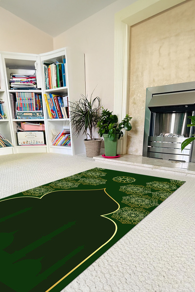 Napoli Home Imprimat digital, bază anti-alunecare, lavabilă, covoraș de rugăc...