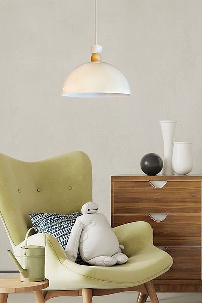 Bamyum Yimpi White Chandelier - Single Pendant Lamp, Living Room, Kitchen, Hairdresser, Cafe, Lamp Decorative Patisserie