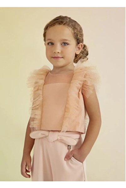 Abel & Lula Abelandlula Блуза з плечовими воланами та мереживною обробкою, пу...