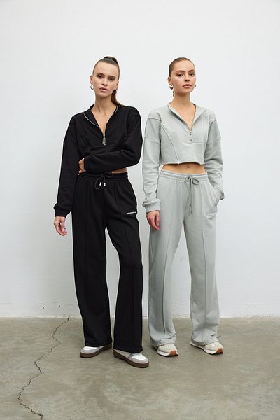 VATKALI Lace-up cotton jogger pants