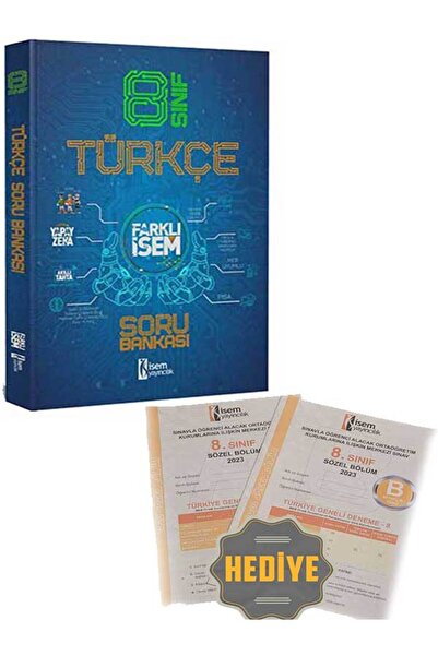 İsem Yayıncılık 2023 8. Sınıf Farklı İsem Türkçe Soru Bankası İsem Yayıncılık...