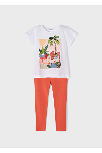 MAYORAL Girl's Summer T-Shirt Tights Set of 2