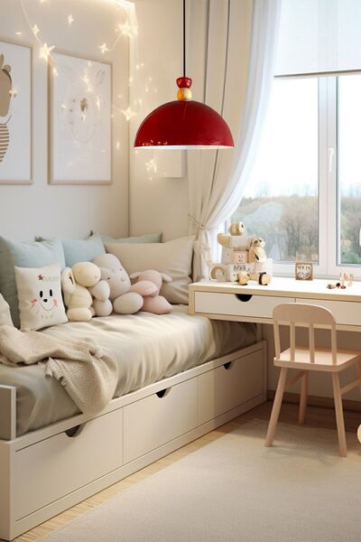 Bamyum Yimpi Kırmızı Avize Tekli Sarkıt Salon Mutfak Kuaför Cafe Lamba Dekoratif Aydınlatma Pastane