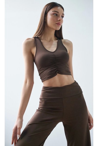 allys Front Striped Thick Strap Crop