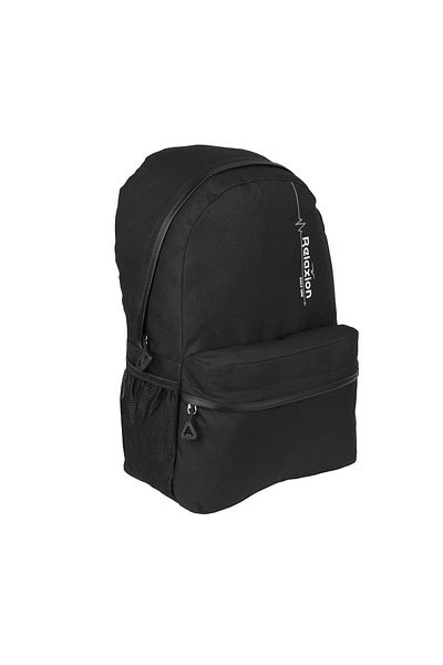 Relaxion Rucsac școlar din țesătură hidrofugă cu 2 compartimente RLX8630-Negru