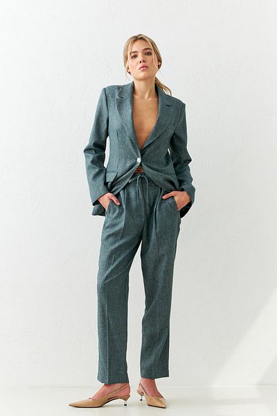 Setre Green Jacket with Single Button and Pocket Detail