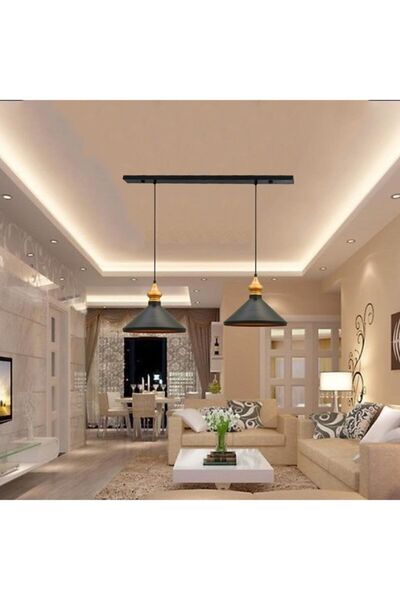 Bamyum Ikili Siyah Sarkıt Sarkıt Lamba Yemek Masası Oturma Odası Mutfak Salon...