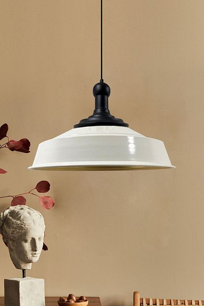 Bamyum White Nobility Black Long Knob Head Retro Pendant Lamp Restaurant Living Room Lighting