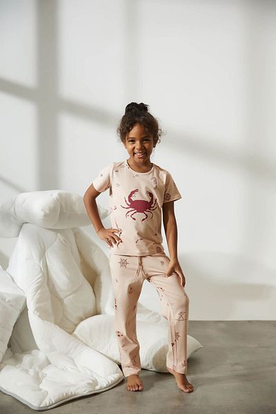 Hays Girl's Sea Pattern Printed Pajama Set