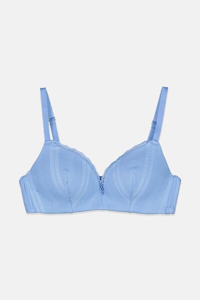 Tchibo حمالة صدر نسائية مبطنة ومضلعة وقابلة للتعديل، باللون الأزرق