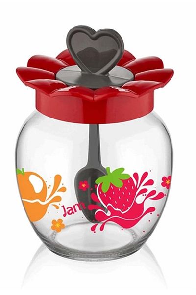 MCEM STORE Frutta Jar with Spoon 370 Cc Royaleks-C-00181