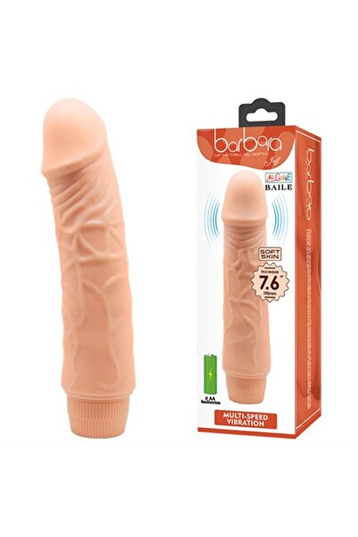Güçlü Titreşimli 19,5 cm Realistik Vibratör Gerçekci Penis Dildo