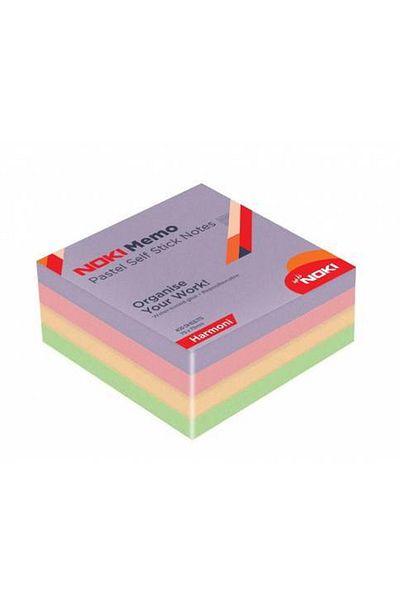 Noki Adhesive Cube Note 75X75 400 Sheets Pastel Harmony