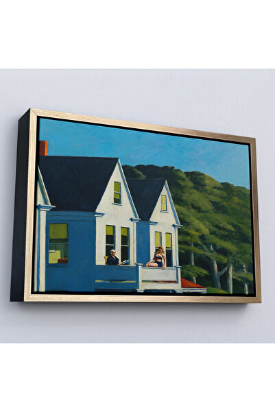 Home Edward Hopper cu rame din lemn - Pictură de lumina soarelui pe al doilea etaj - Second Story Sunlight-7129