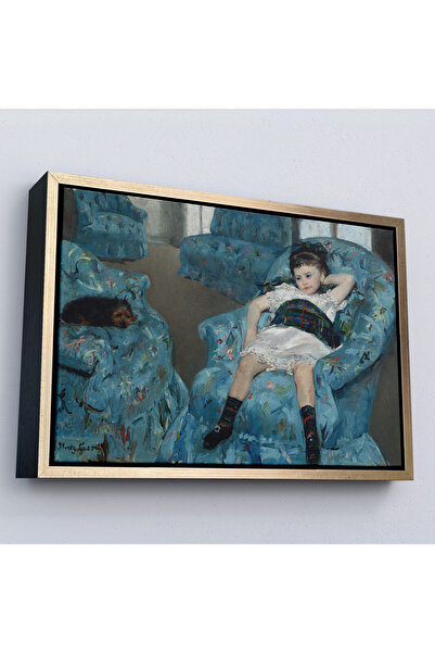 Oxyteez Mary Cassatt με ξύλινο πλαίσιο - Μικρό κορίτσι σε μπλε καρέκλα - Μικρ...