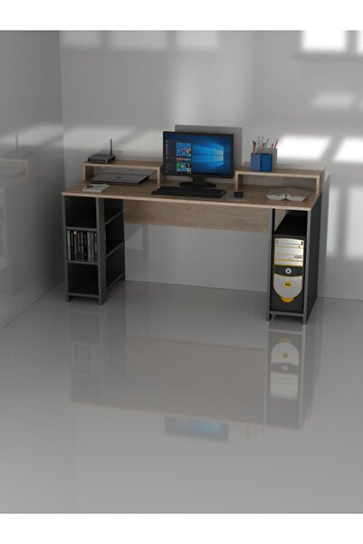 willhome Oyuncu Bilgisayar Masası 160 Cm Çalışma Masası Ceviz- Antresit