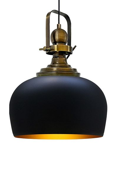 Bamyum Black Color Antique Single Chandelier with Headboard Living Room Desktop Kitchen Cafe Single Pendant Lamp Vintage