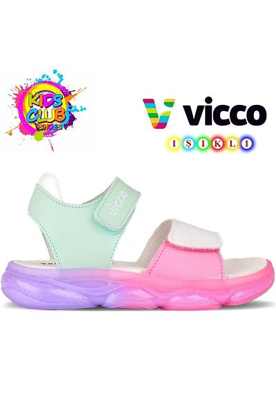 Kids Club Shoes Vicco Laura Orthopedic Children's Sandals - Lighted WHITE