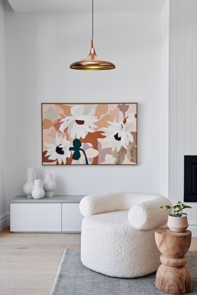 Bamyum Bakır Champion Ahşap Tekli Avize Sarkıt Salon Mutfak Cafe Butik Lamba Aydınlatma Avizeler