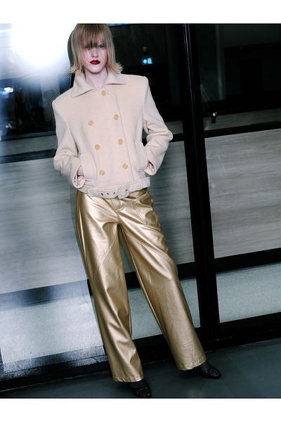 Nocturne High Waist Faux Leather Trousers