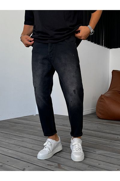 BYBASICMAN Black Ripped Detailed Boyfriend Ke-162/390/243/381