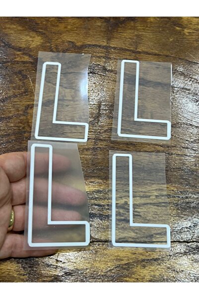 Gönülden Tasarım 4 Adet Ütü İle Yapışan L Harfi Transfer Baskı Arma 8X5 Cm