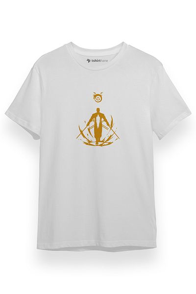 Tshirthane Ανδρικό μπλουζάκι Fullmetal Alchemist - King Bradley Silhouette, λευκό, κοντομάνικο