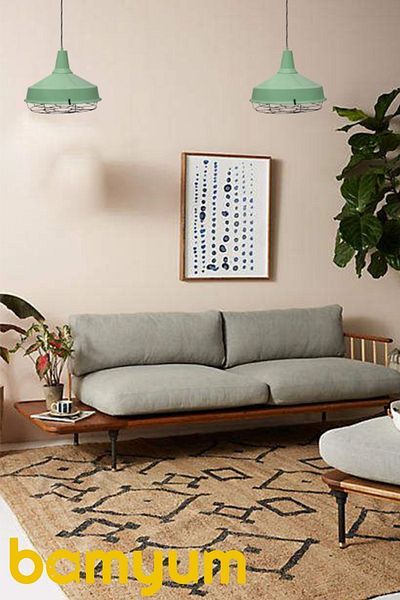 Bamyum Mint Green Chandelier - Sports Wire, Lamp Pendant Lamp, For Living Room Wall, Staircase and Entrance Room