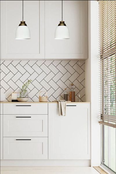 Bamyum White Single Chandelier - Pendant Lamp Living Room Kitchen Boutique Lamp Lighting
