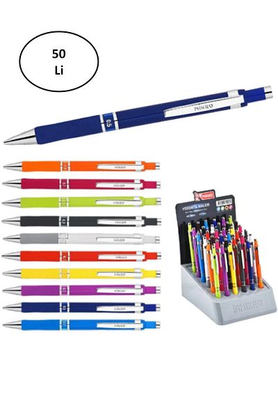 Mikro Mp 9006 - Pack of 50 Versatil Pens with Colored Stand