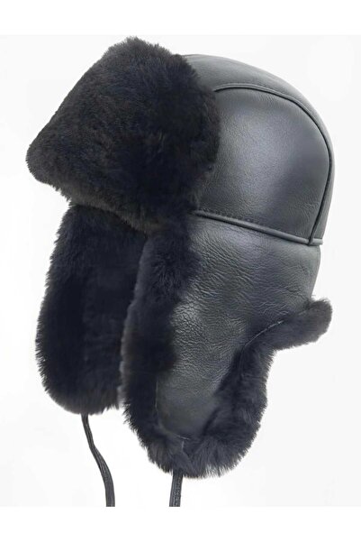 ERAT TİCARET قبعة طيار للجنسين من جلد Ushanka