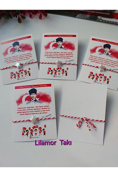 Lilamor 10 Pieces 29 October Day Starry Red White String Bracelet