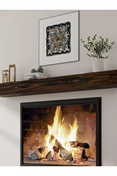 Yggdrasil Home Decor Dekoratif Doğal Ahşap  120 x 20 x 9-10 cm  Şömine Üstü R...